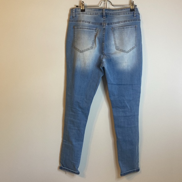 Honey Athletica Denim Distressed Skinny Jeans -Sz Med (6-8) - Picture 2 of 6